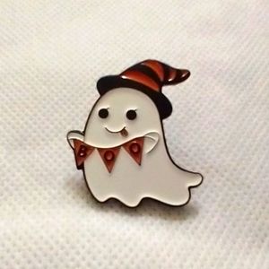 🧁 3/$30 Boo Ghost with a Hat Enamel Pin NEW